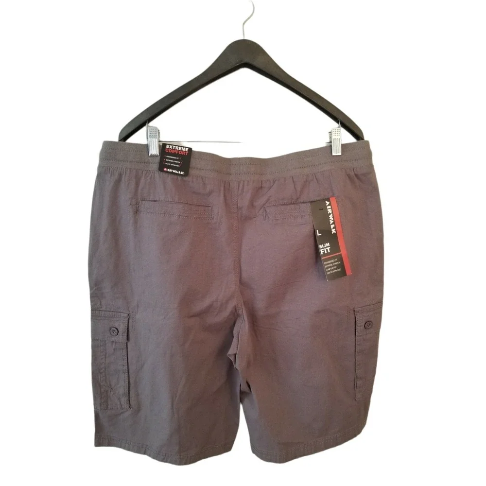 Airwalk Gray Cargo Men's Shorts Size Large waist 36 inseam 10  Outdoors slim Fit